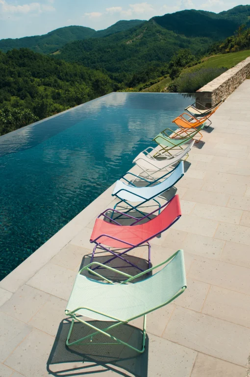 Best Chaise Longue Pliable Bahama Metal Metal & Tissu - Unisexe Bains De Soleil Chaises Longues Et Hamacs