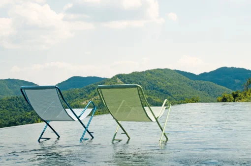 Best Chaise Longue Pliable Bahama Metal Metal & Tissu - Unisexe Bains De Soleil Chaises Longues Et Hamacs