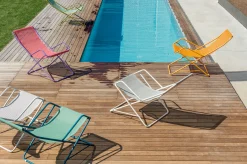 Best Chaise Longue Pliable Bahama Metal Metal & Tissu - Unisexe Bains De Soleil Chaises Longues Et Hamacs