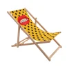 Sale Chaise Longue Pliable Inclinable Toiletpaper Bois Multicolore Bois & Toile Multicolore / - Unisexe Bains De Soleil Chaises Longues Et Hamacs