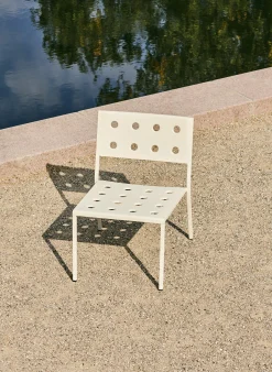 Clearance Chaise Lounge Empilable Balcony Metal Beige - Unisexe Fauteuils De Jardin