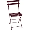 Sale Chaise Pliante Bistro Metal Rouge - Unisexe Chaises De Jardin