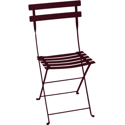 Sale Chaise Pliante Bistro Metal Rouge - Unisexe Chaises De Jardin