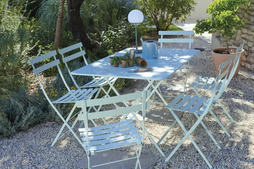 Sale Chaise Pliante Bistro Metal Rouge - Unisexe Chaises De Jardin