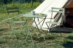 Sale Chaise Pliante Bistro Metal Rouge - Unisexe Chaises De Jardin