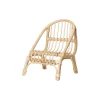 Shop Chaise Pour Poupon Kuku Fibre Vegetale Bois/ Rotin Tresse Main - H 33 Cm - Unisexe Jeux Et Loisirs