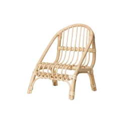Shop Chaise Pour Poupon Kuku Fibre Vegetale Bois/ Rotin Tresse Main - H 33 Cm - Unisexe Jeux Et Loisirs