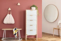 Hot Chiffonnier Marius Bois Naturel / L 50 X H 130 Cm - Unisexe Commodes Buffets Armoires