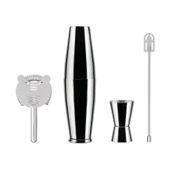 Best Sale Coffret Shaker Lunar Eclipse Metal / By Ettore Sottsass - Set 4 Pieces - Unisexe Terrasses Et Balcons
