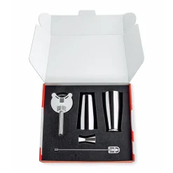 Best Sale Coffret Shaker Lunar Eclipse Metal / By Ettore Sottsass - Set 4 Pieces - Unisexe Terrasses Et Balcons