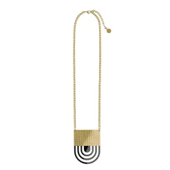 Sale Collier Venusia - Fresia Noir Or Metal - Unisexe Bijoux Porte Cles