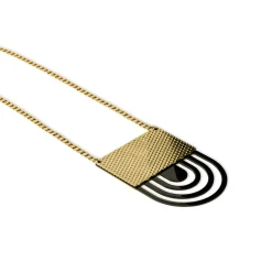 Sale Collier Venusia - Fresia Noir Or Metal - Unisexe Bijoux Porte Cles