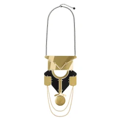 Sale Collier Venusia - Lorica Noir Or Metal / Edition Limitee Numerotee - Unisexe Bijoux Porte Cles