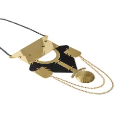 Sale Collier Venusia - Lorica Noir Or Metal / Edition Limitee Numerotee - Unisexe Bijoux Porte Cles