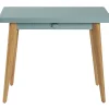 New Console 55 Metal Vert Bois Naturel / Avec Tiroir - Metal & Pieds Bois - Unisexe Consoles