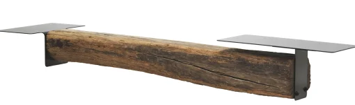 New Console Basse Beam Noir Bois Naturel / L 220 Cm - Unisexe Consoles