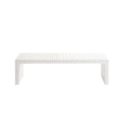 Hot Console Basse Quaderna Plastique Blanc / L 150 X H 39 Cm - Superstudio, 1972 - Unisexe Consoles