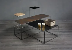 Discount Console Basse Slim Irony Metal Noir / 124 X 31 X H 64 Cm - Unisexe Consoles