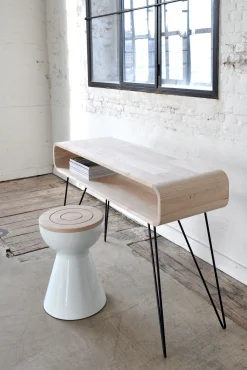 Flash Sale Console Metro Sofa Metal Bois Naturel / Bureau - L 120 X H 80 Cm - Unisexe Consoles