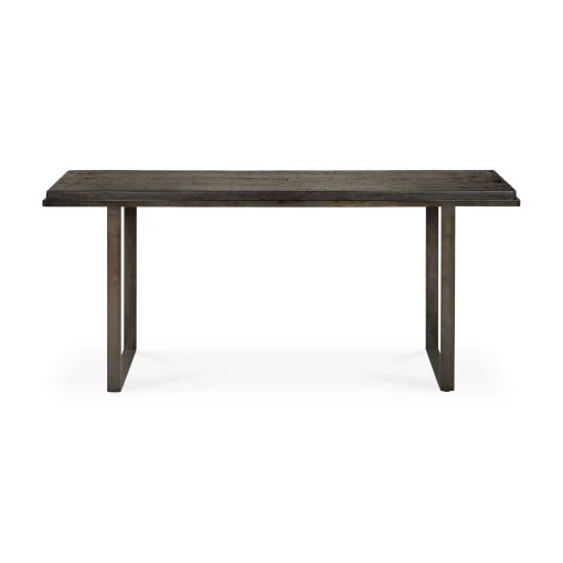 Clearance Console Stability Metal Bois Marron Noir / L 170 X H 75 Cm - Sculpte Main - Unisexe Consoles