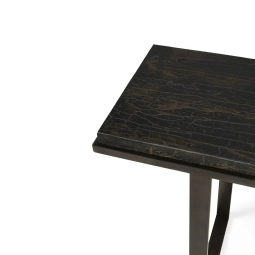 Clearance Console Stability Metal Bois Marron Noir / L 170 X H 75 Cm - Sculpte Main - Unisexe Consoles