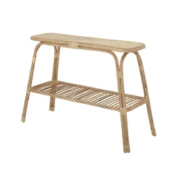 Online Console Thenna Fibre Vegetale Beige Bois/ L 111 X P 45 X H 75 Cm - Rotin - Unisexe Consoles