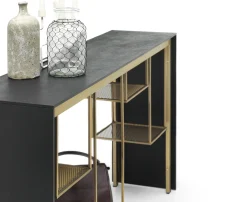 Cheap Console Tokyo Metal Papier Grisor / L 150 Cm - Paperstone - Unisexe Consoles