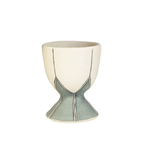 Flash Sale Coquetier Daria Ceramique Vert / Ceramique Peinte A La Main - Unisexe Accessoires Cuisine