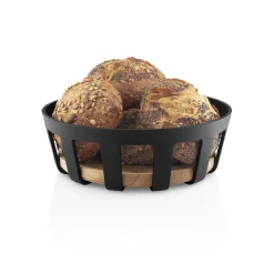 Best Sale Corbeille A Pain Nordic Kitchen Plastique Noir Bois Naturel / O 21,5 X H 7 Cm - Unisexe Corbeilles Centres De Table