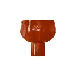 Online Coupe Emy Ceramique Rouge / O 29 X H 31 Cm - Fait Main - Unisexe Corbeilles Centres De Table