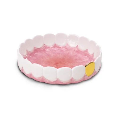 Store Coupe Holy Smokes Ceramique Blanc Rose / Vide-Poches - Ceramique / O 20  Cm - Unisexe Saladiers Coupes Et Bols