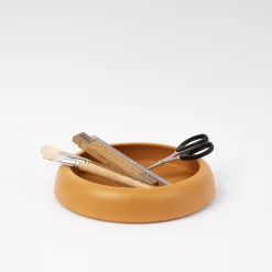 Sale Coupe Omar 02 Ceramique Jaune / Plat - Large / O 30,8 X H 6,3 Cm - Fait Main - Unisexe Corbeilles Centres De Table