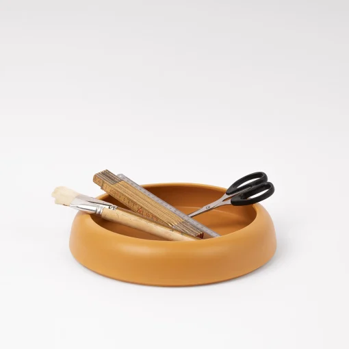 Sale Coupe Omar 02 Ceramique Jaune / Plat - Large / O 30,8 X H 6,3 Cm - Fait Main - Unisexe Corbeilles Centres De Table