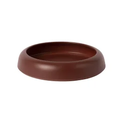 Online Coupe Omar 02 Ceramique Marron Beige / Plat - Large / O 30,8 X H 6,3 Cm - Fait Main - Unisexe Corbeilles Centres De Table