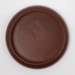 Online Coupe Omar 02 Ceramique Marron Beige / Plat - Large / O 30,8 X H 6,3 Cm - Fait Main - Unisexe Corbeilles Centres De Table