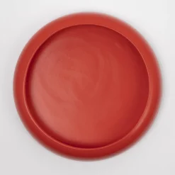 Fashion Coupe Omar 02 Ceramique Rose Orange / Plat - Large / O 30,8 X H 6,3 Cm - Fait Main - Unisexe Corbeilles Centres De Table