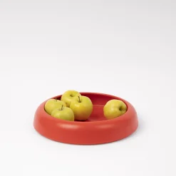 Fashion Coupe Omar 02 Ceramique Rose Orange / Plat - Large / O 30,8 X H 6,3 Cm - Fait Main - Unisexe Corbeilles Centres De Table