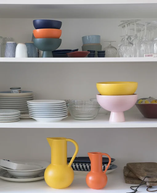 Shop Coupe Strom Large Ceramique Orange / O 22 Cm - Ceramique / Fait Main - Unisexe Corbeilles Centres De Table