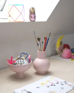Clearance Coupe Strom Large Ceramique Rose / O 22 Cm - Ceramique / Fait Main - Unisexe Corbeilles Centres De Table