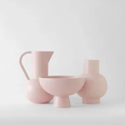 Clearance Coupe Strom Large Ceramique Rose / O 22 Cm - Ceramique / Fait Main - Unisexe Corbeilles Centres De Table
