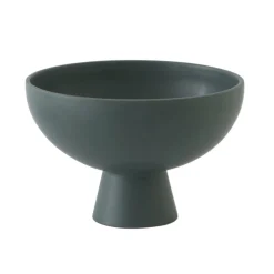 Flash Sale Coupe Strom Large Ceramique Vert / O 22 Cm - Ceramique / Fait Main - Unisexe Corbeilles Centres De Table