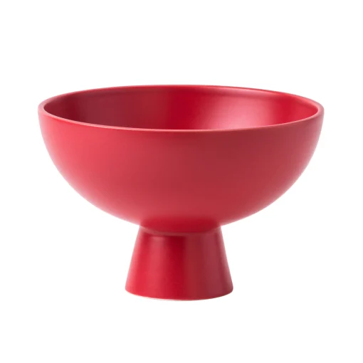 Outlet Coupe Strom Large Ceramique Rouge / O 22 Cm - Ceramique / Fait Main - Unisexe Corbeilles Centres De Table