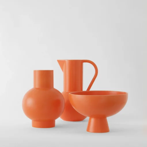 Best Coupe Strom Small Ceramique Orange / O 15 Cm - Ceramique / Fait Main - Unisexe Corbeilles Centres De Table