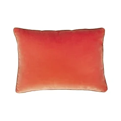 Fashion Coussin Bibi Big Tissu Jaune Rouge Orange Par Jose Levy / 48 X 35 Cm - Exclusivite Made In Design - Unisexe Déco Textile