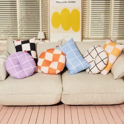 Cheap Coussin D'extérieur Circle Tissu Blanc / O 50 Cm - Unisexe Déco Textile