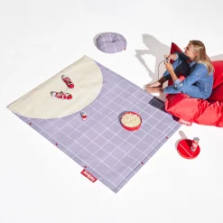 Online Coussin D'extérieur Circle Tissu Violet / O 50 Cm - Unisexe Déco Textile