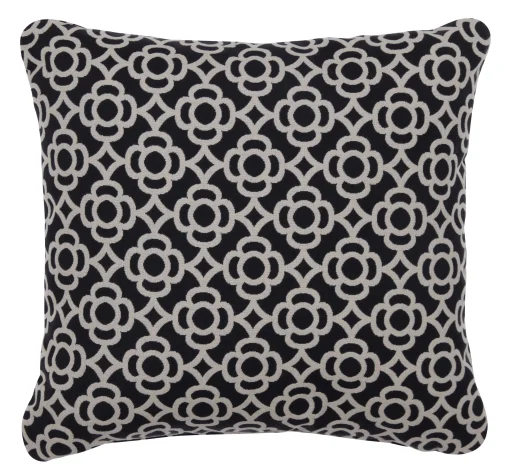 Best Sale Coussin D'extérieur Lorette Tissu Noir / 44 X 44 Cm - Unisexe Poufs Coussins Tapis D'extérieur
