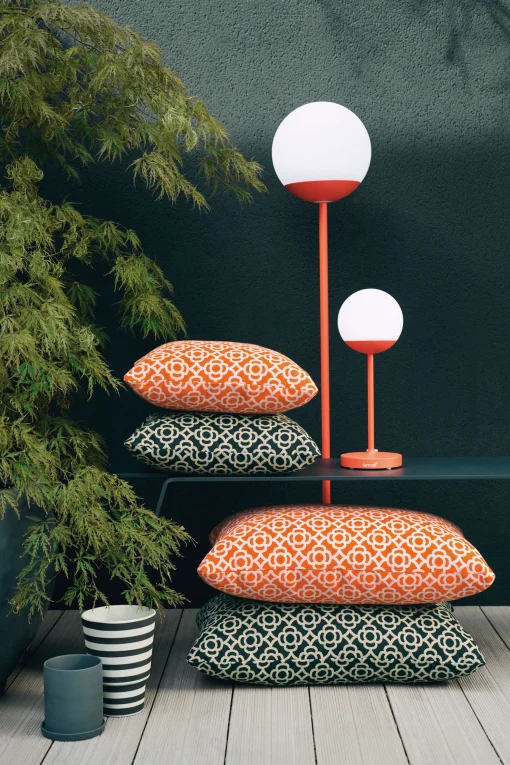 Best Sale Coussin D'extérieur Lorette Tissu Noir / 44 X 44 Cm - Unisexe Poufs Coussins Tapis D'extérieur