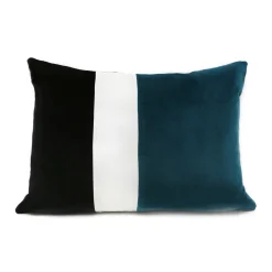 Store Coussin Sicilia Tissu Bleu / Velours - 40 X 55 Cm - Unisexe Déco Textile