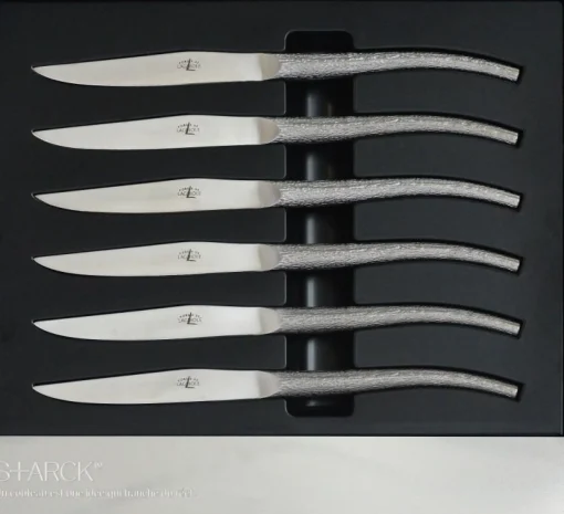 Online Couteau De Table Log Metal Par Philippe Starck / Lot De 6 - Unisexe Couteaux Et Planches À Découper
